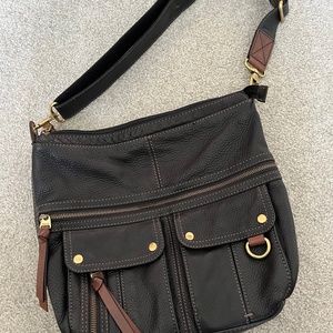 Fossil crossbody, black, large version